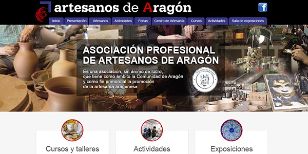 Web de Artesanos de aragón